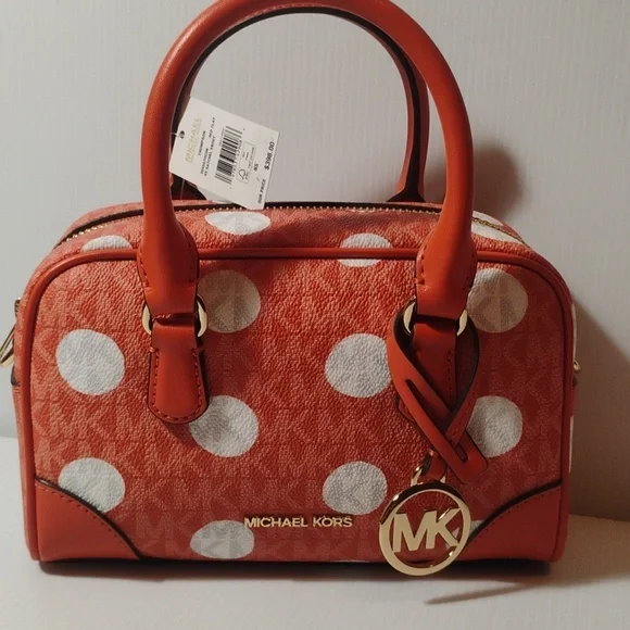 MICHAEL Michael Kors Thompson Mini XS Satchel/Xbody RED CLAY NWT $398! - Picture 2 of 11